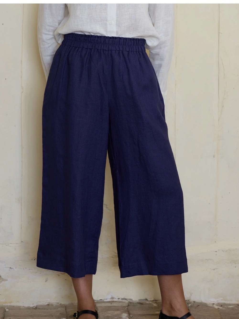 Pyne and Smith Culottes No.11 Linen Cropped Pants - EUC!!